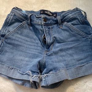 hollister shorts light wash size 1 waist 25